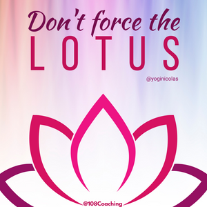 Don't Force the Lotus